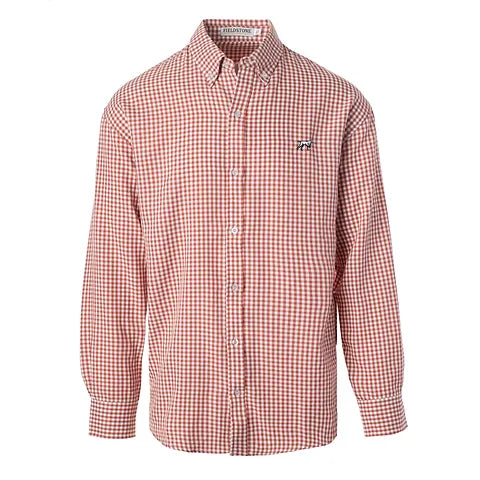 Youth L/S Braxton Button Down - Marron - Southern Belle Boutique