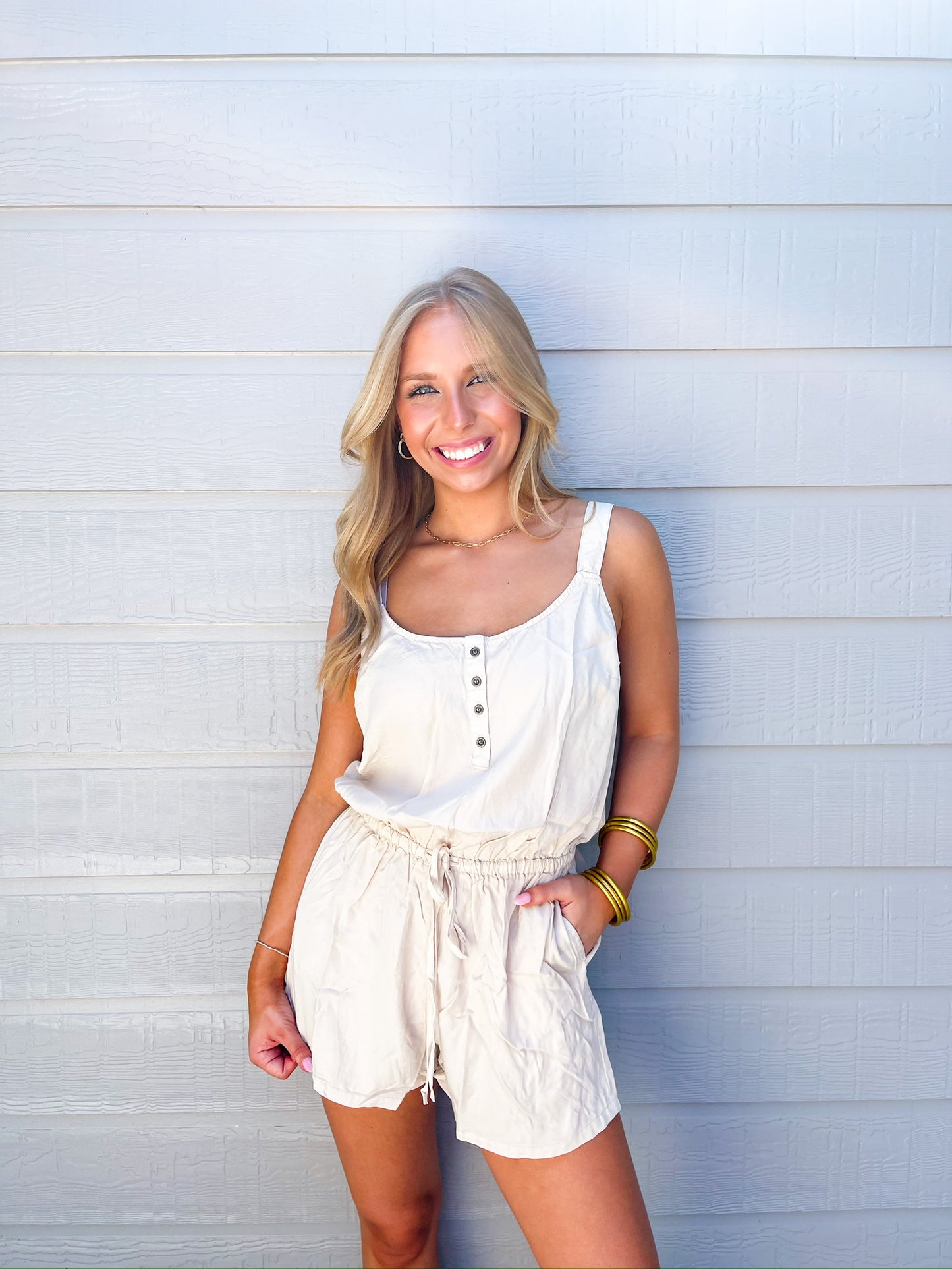 Linen Romper - Southern Belle Boutique