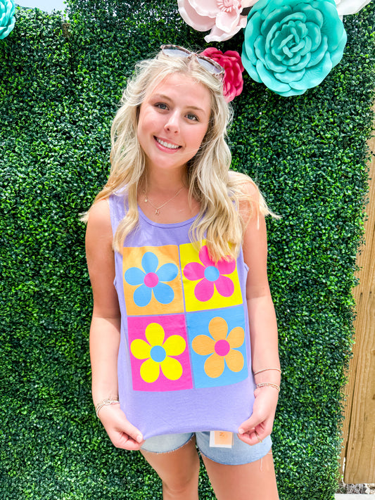 4 Daises Tank - Southern Belle Boutique