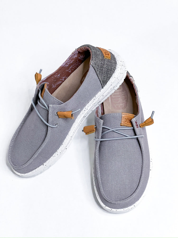 Wendy Washed Canvas Grey - Southern Belle Boutique