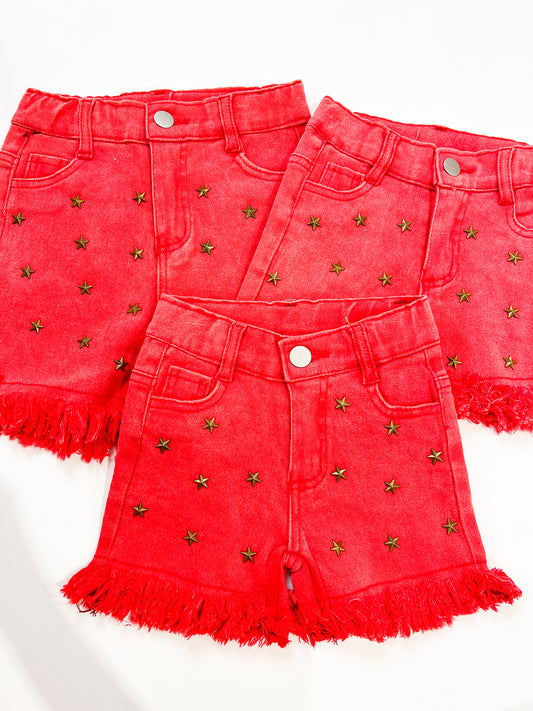 Red Star Shorts - Southern Belle Boutique