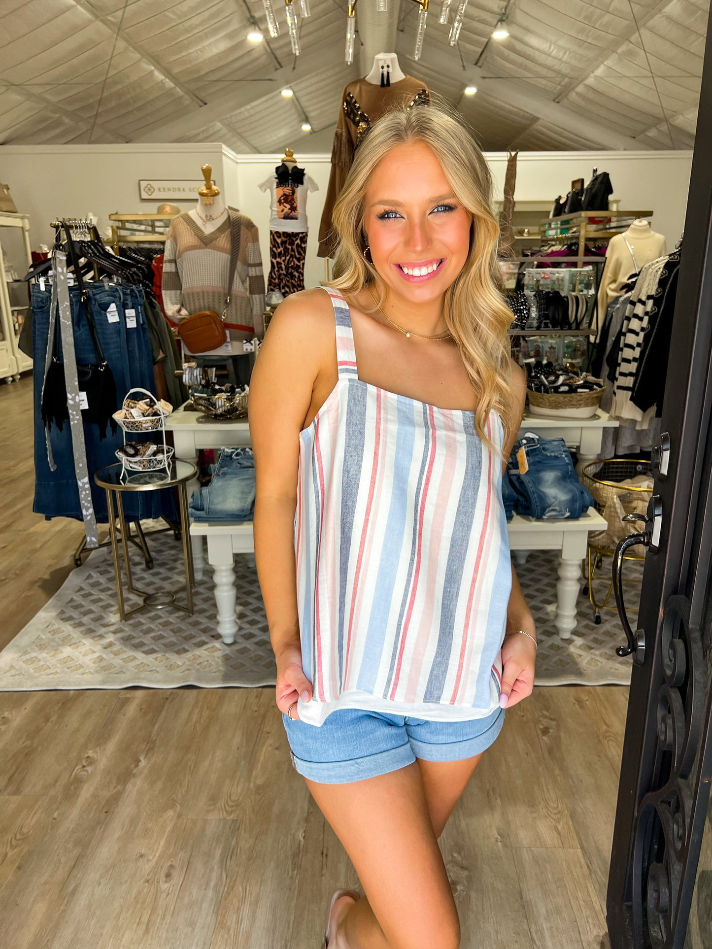 Striped Babydoll Top - Southern Belle Boutique