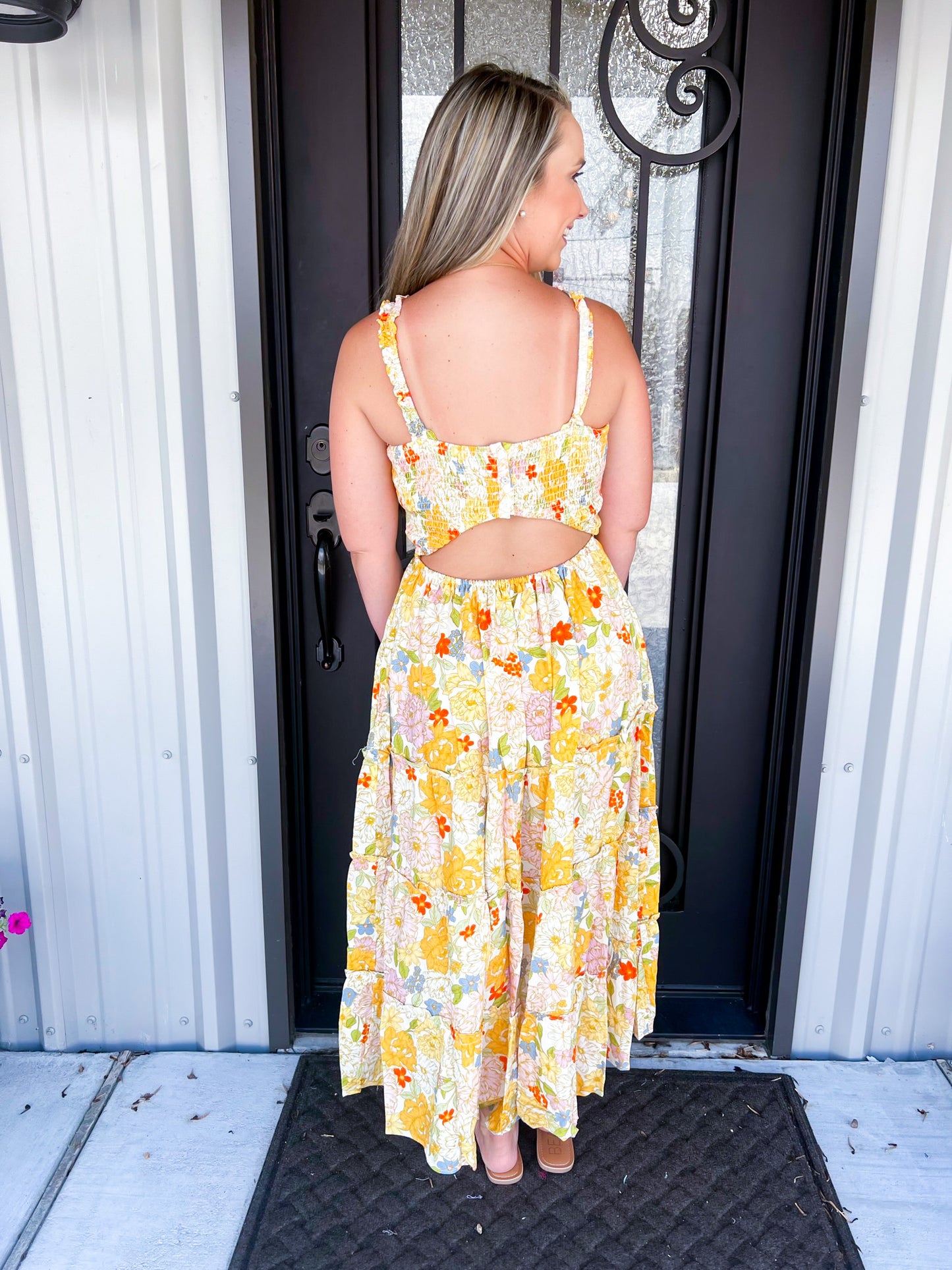 Delia Smocked Bodice Dress - Superbloom - Southern Belle Boutique