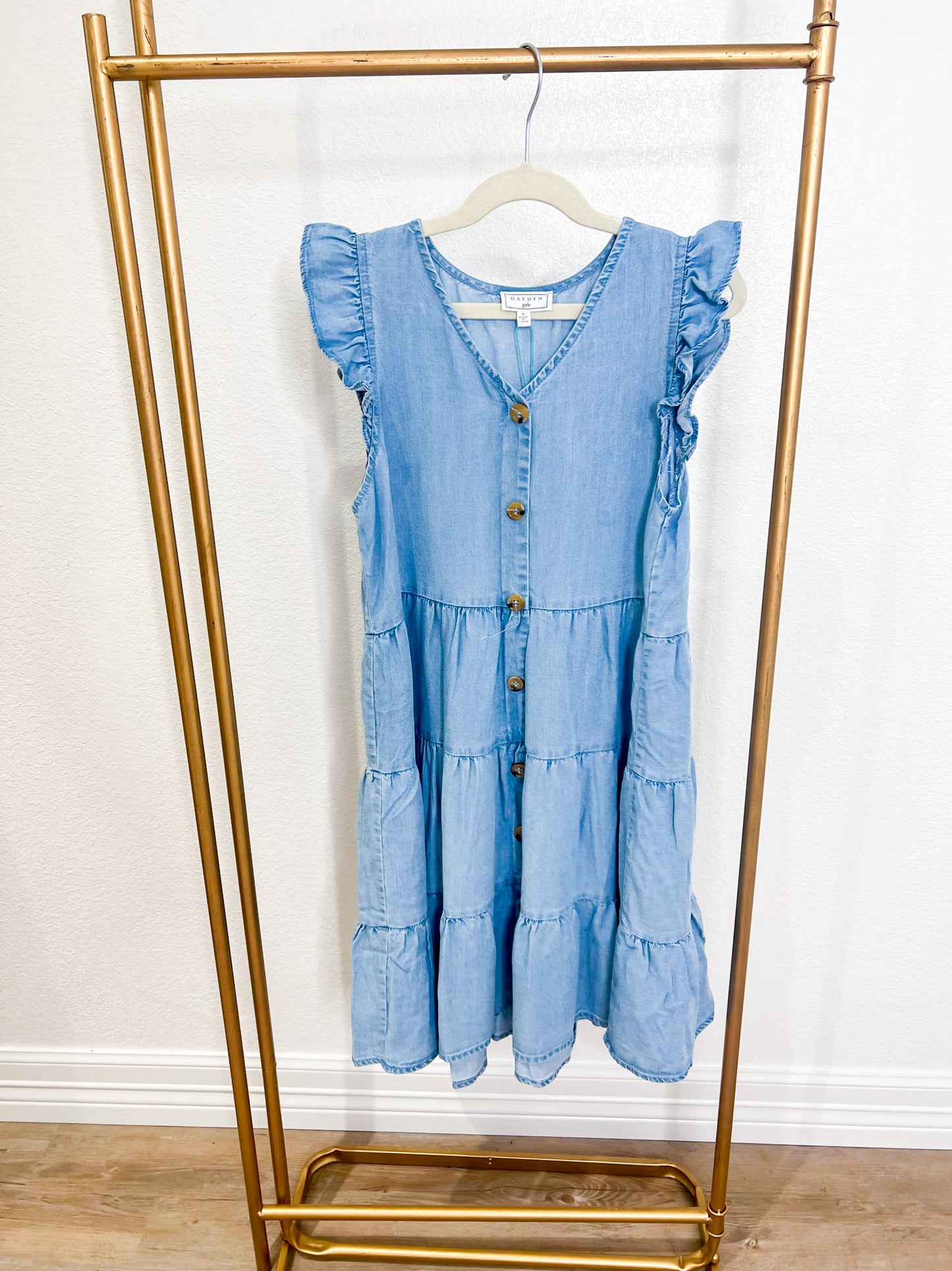 Denim Tiered Dress - Southern Belle Boutique
