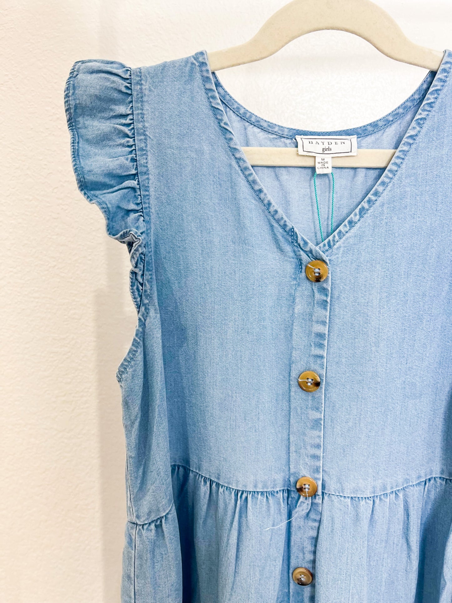 Denim Tiered Dress - Southern Belle Boutique
