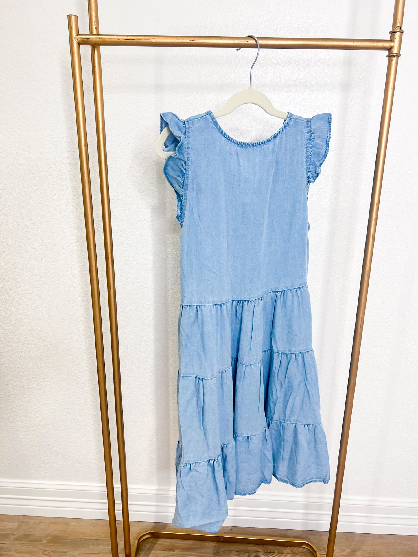 Denim Tiered Dress - Southern Belle Boutique