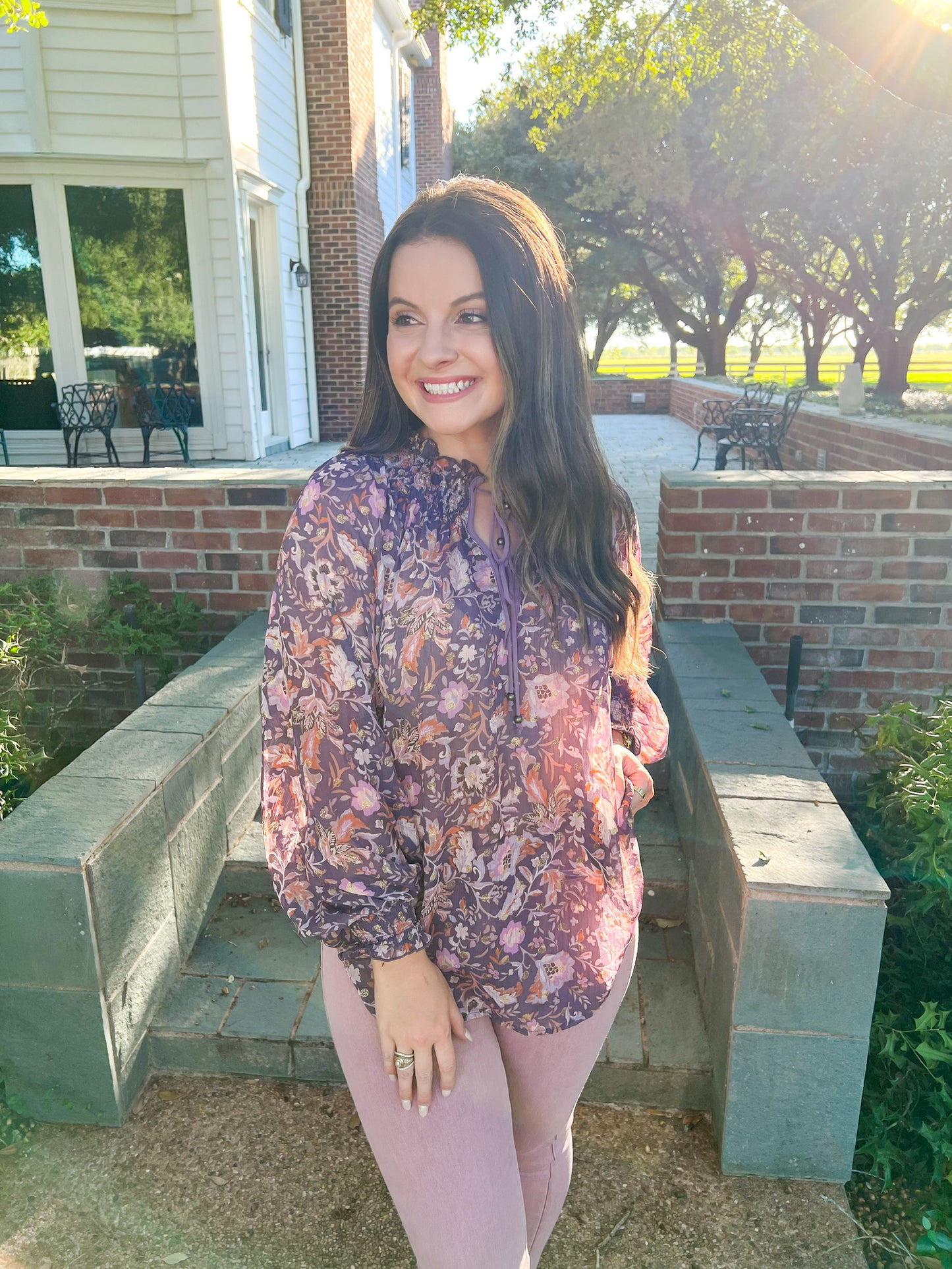 Mono Ruched Raglan Sleeve Top - Golden Iris - Southern Belle Boutique