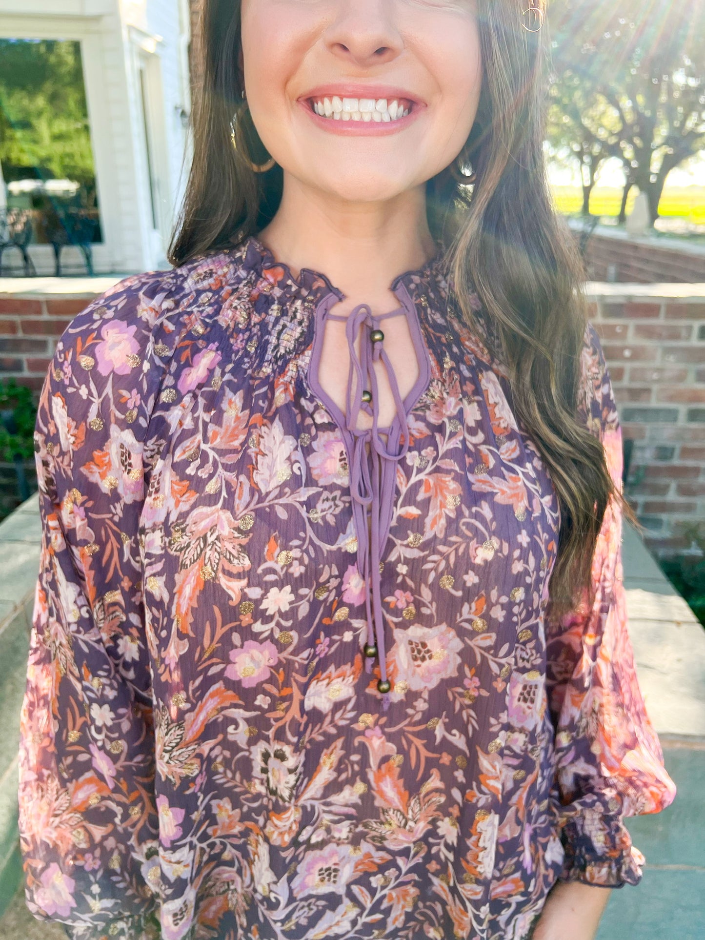 Mono Ruched Raglan Sleeve Top - Golden Iris - Southern Belle Boutique