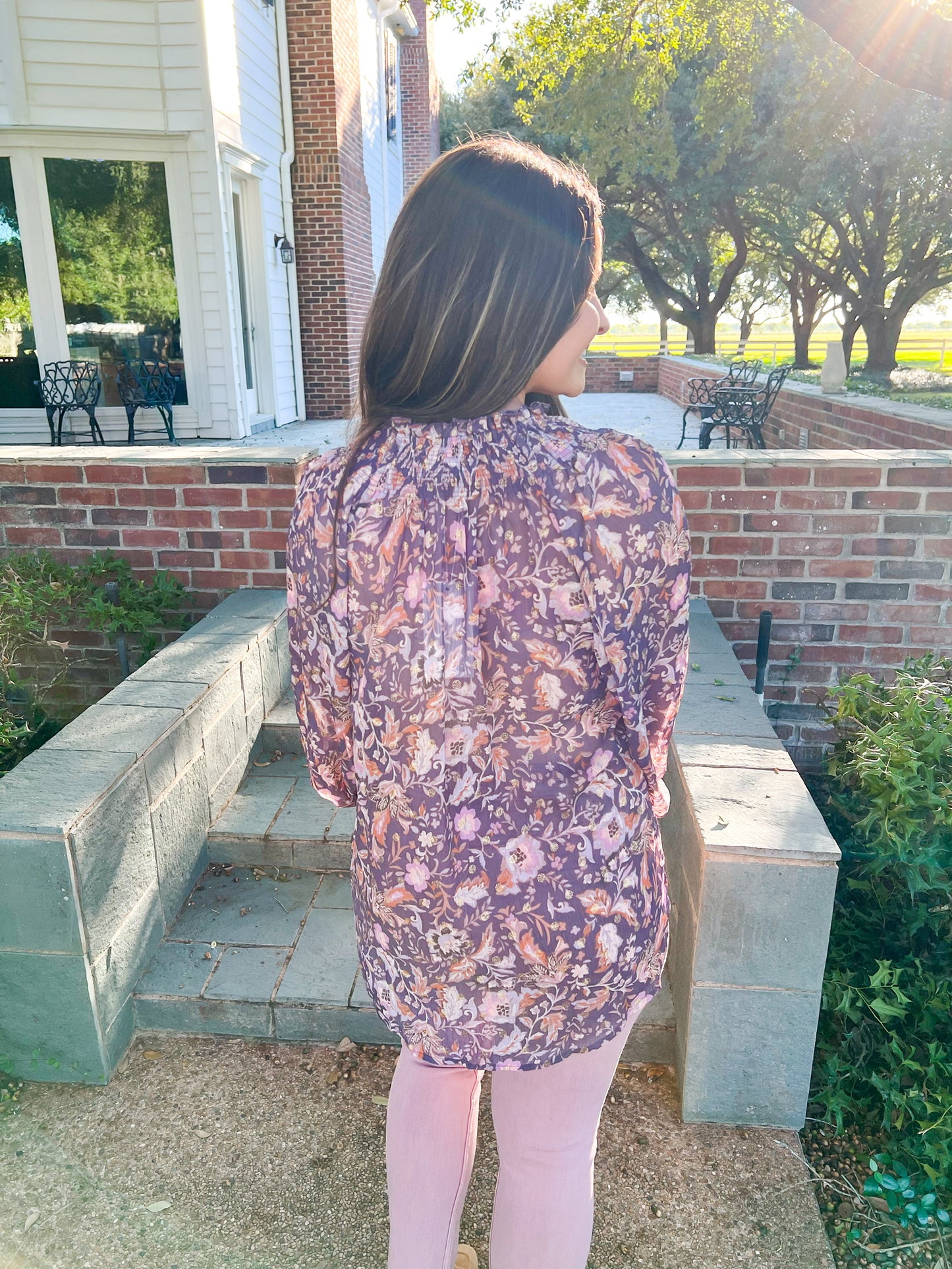 Mono Ruched Raglan Sleeve Top - Golden Iris - Southern Belle Boutique