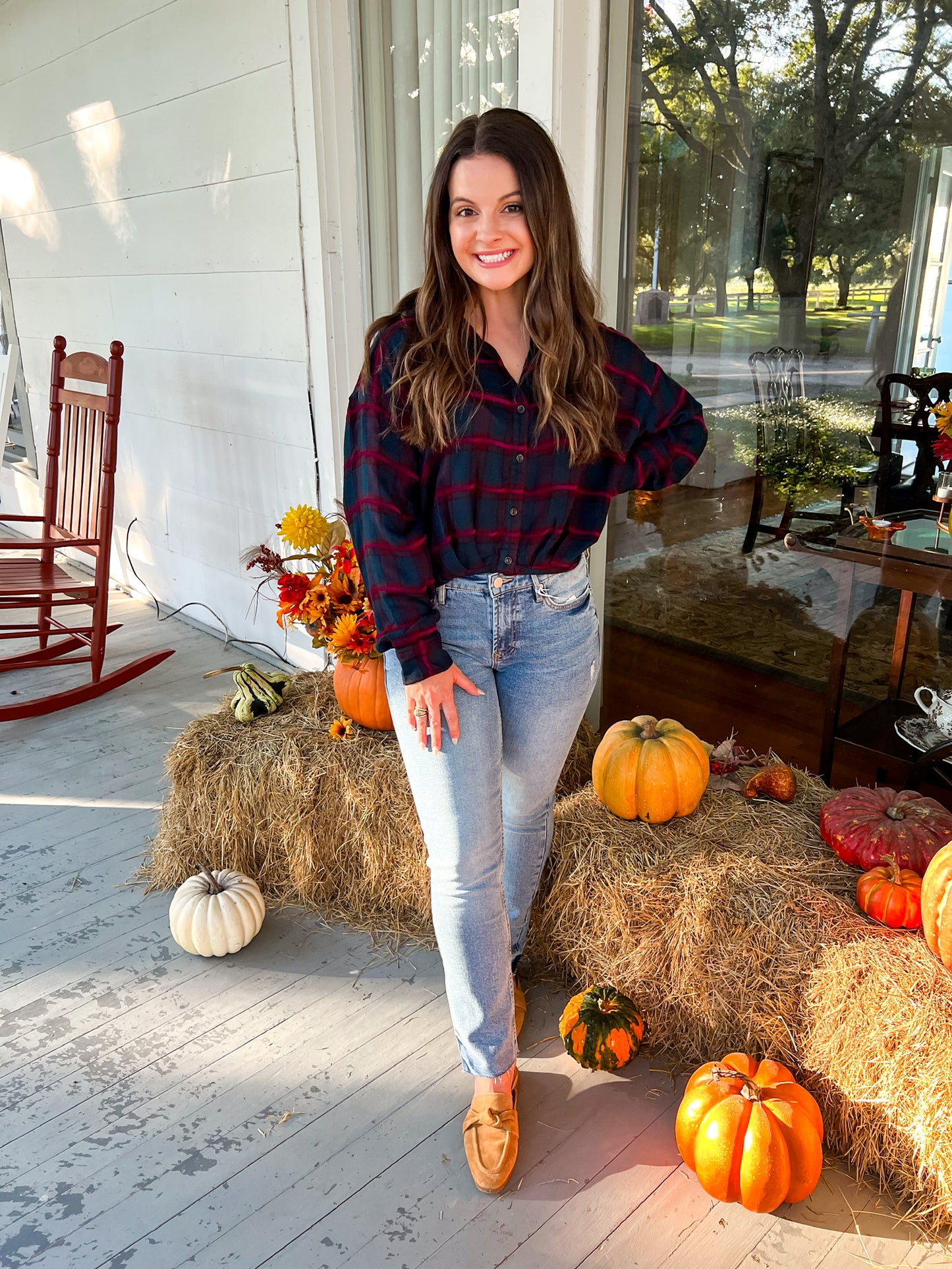 Tessa Crop Flannel Shirt - Southern Belle Boutique