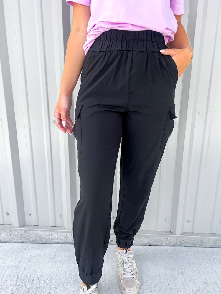 Black Wind Pants - Southern Belle Boutique