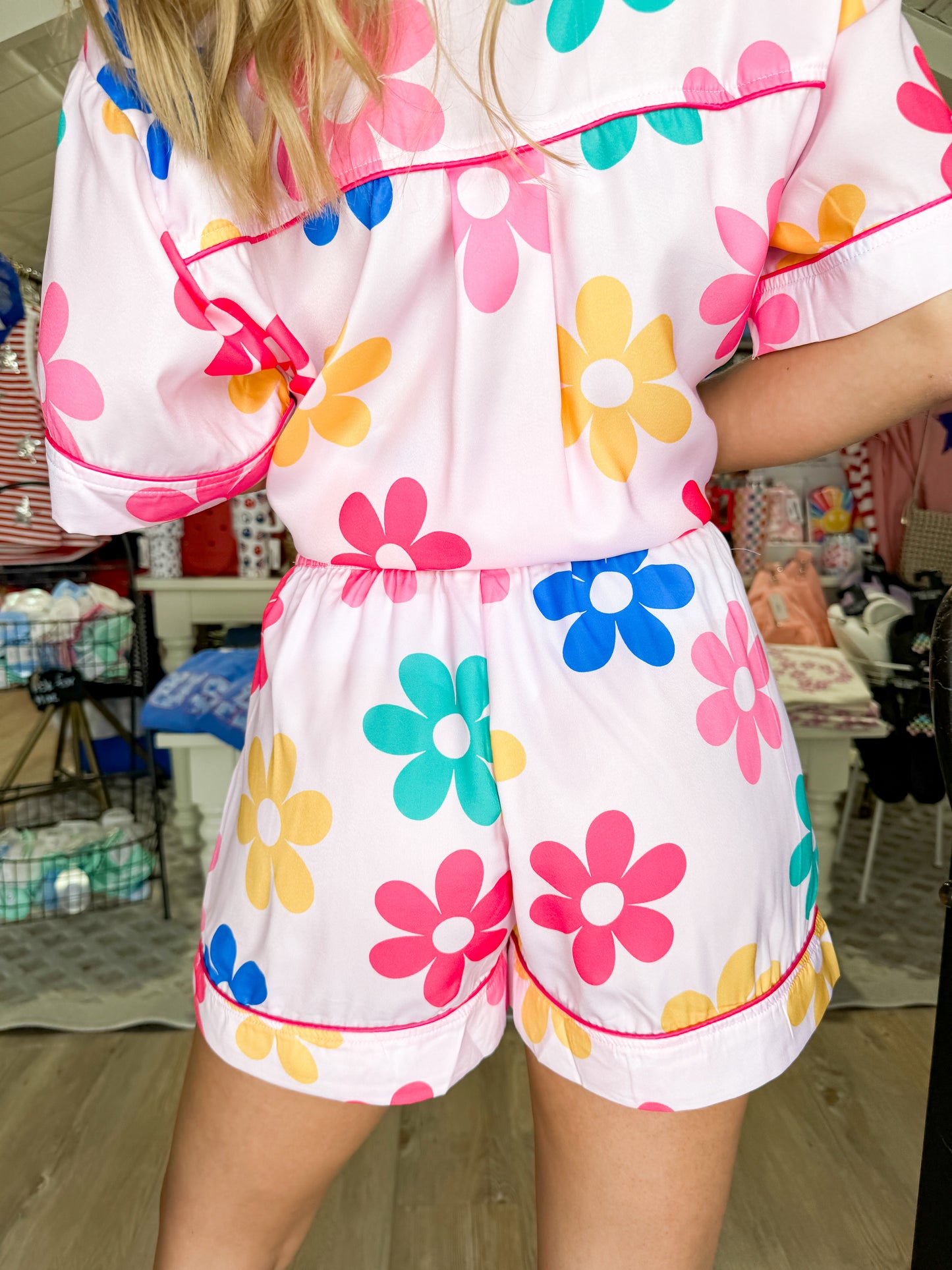Floral Print Pajama Shorts - Southern Belle Boutique