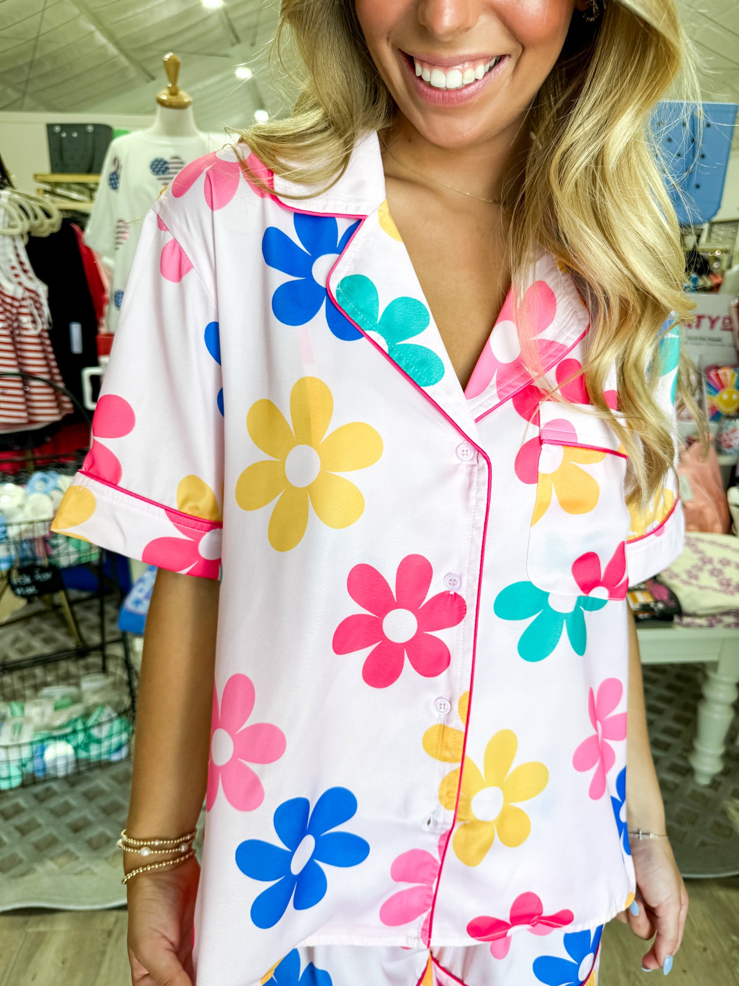 Floral Print Pajama Shorts - Southern Belle Boutique