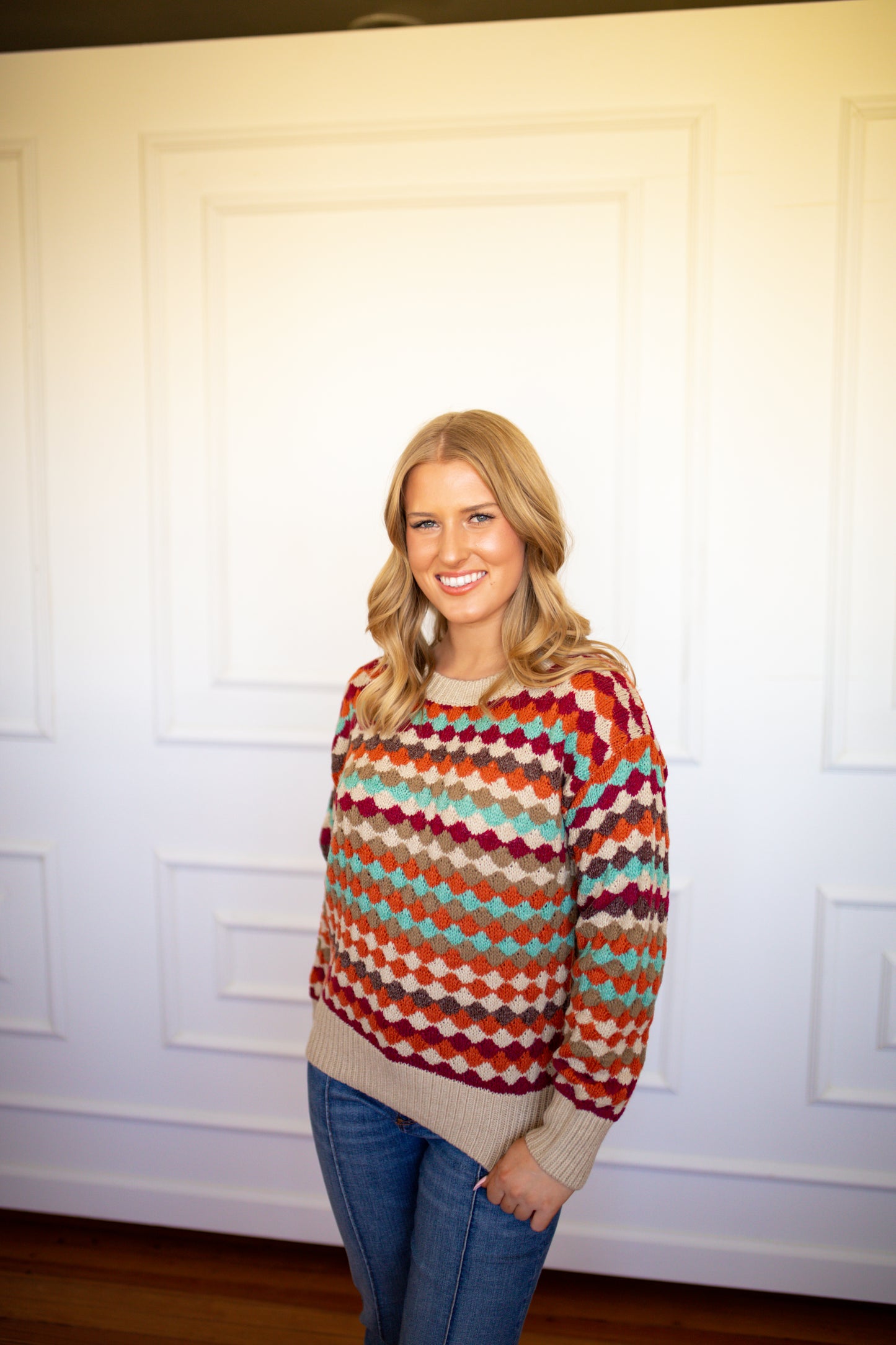 Fabienne Multi Color Sweater - Southern Belle Boutique