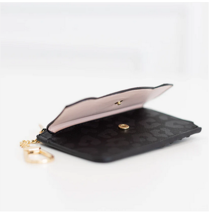 Black Leopard Coco Card Holder - Southern Belle Boutique