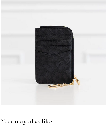Black Leopard Coco Card Holder - Southern Belle Boutique