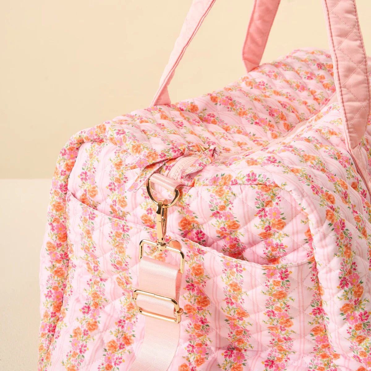 On-The-Go Quilted Weekender Bag-Petal Parade Pink - Southern Belle Boutique