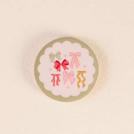 Bow Affair Wood Enamel Coaster - Southern Belle Boutique