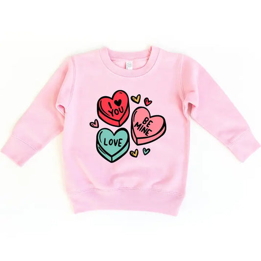 Candy Hearts Valentines Youth Sweatshirt - Southern Belle Boutique