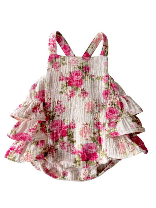Muslin Ruffle Sunsuit, Country Daydream - Southern Belle Boutique