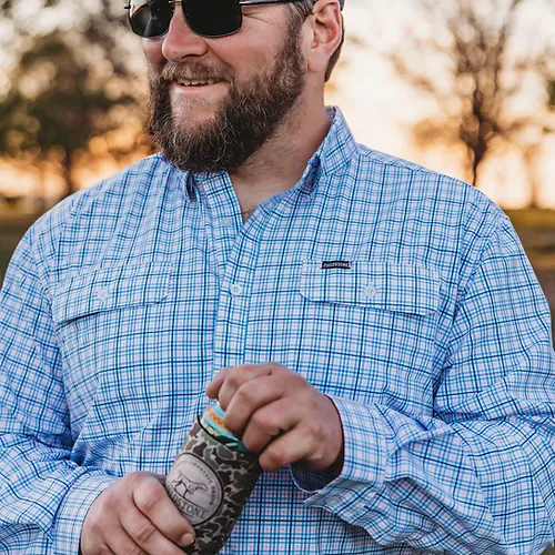 Sportsman Pink/Blue Button Down - Southern Belle Boutique