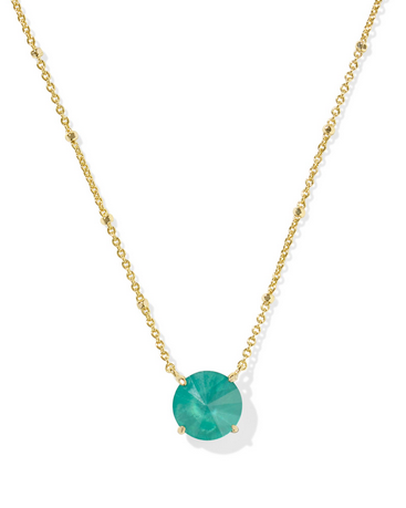 Jolie Short Pendant Necklace - Lt Kelly Green Ilusion - Southern Belle Boutique