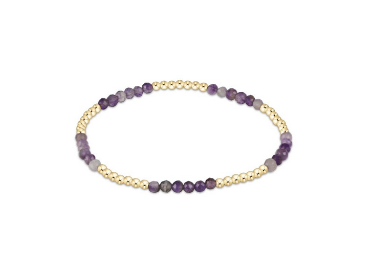 Blissful Pattern 2.5MM Bead Bracelet - Amethyst - Southern Belle Boutique