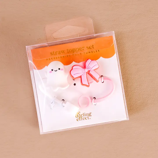 Straw Topper Set - Boos & Bows - Southern Belle Boutique