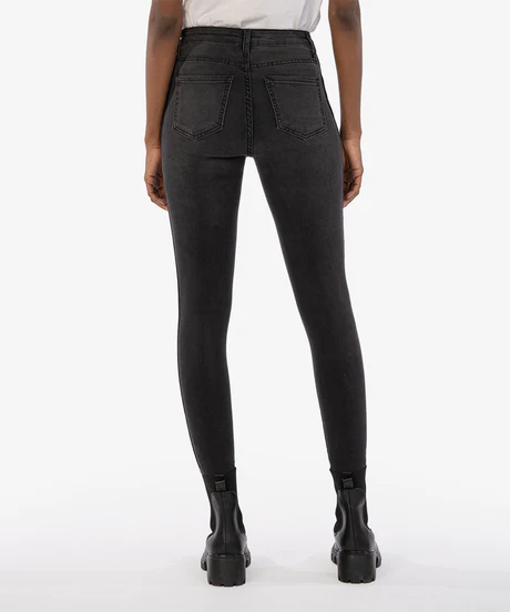 Donna High Rise Ankle Skinny - Complextion Black - Southern Belle Boutique