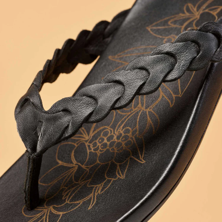 Lei Leather Sandal – Lava Rock - Southern Belle Boutique
