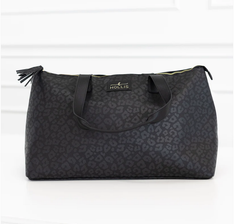 Black Leopard Overnighter - Southern Belle Boutique