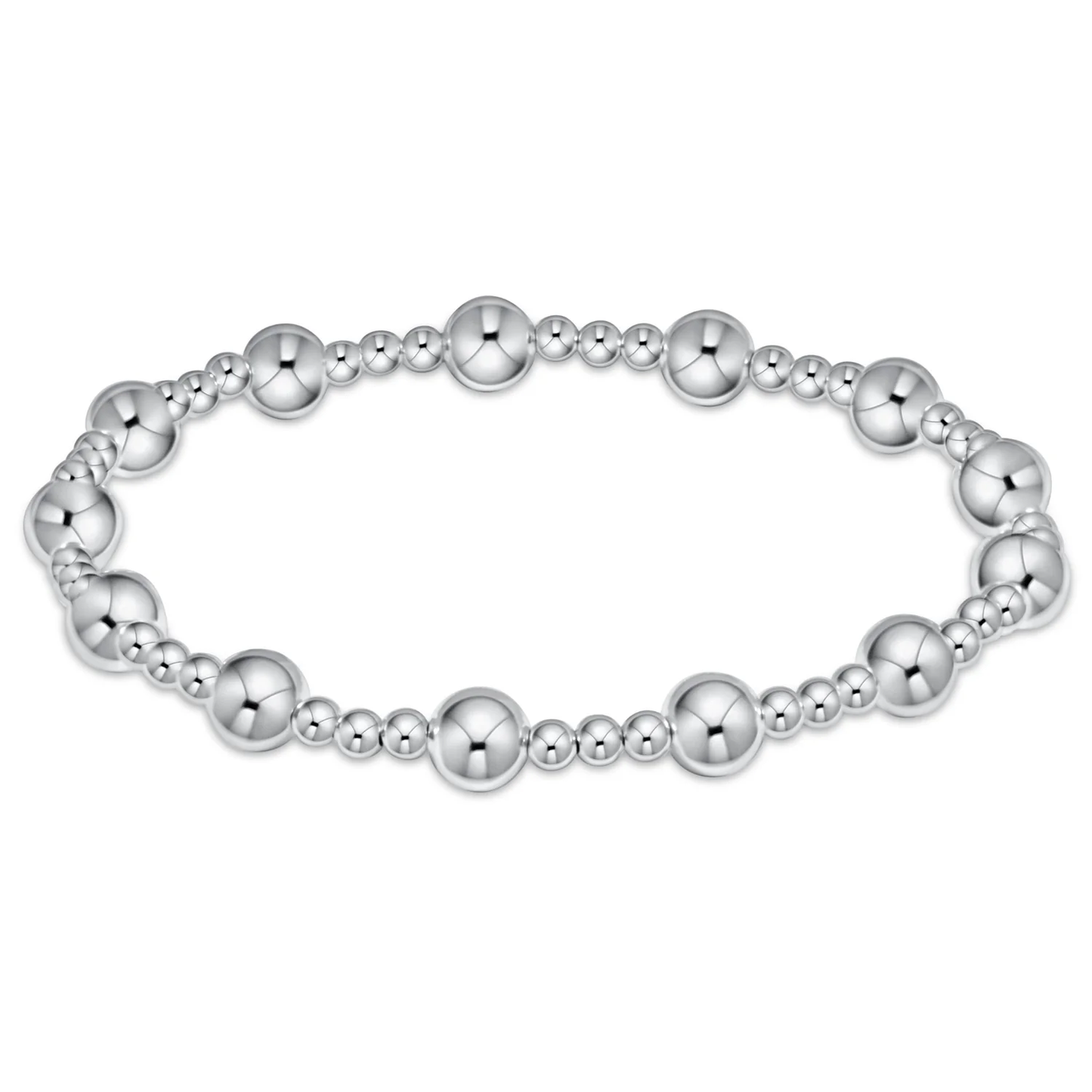 Classic Sincerity Pattern 6mm Bead Bracelet - Sterling - Southern Belle Boutique