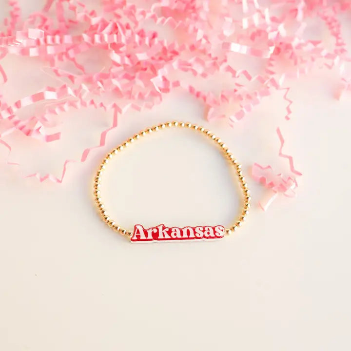 Arkansas BB Bead Bracelet - Southern Belle Boutique