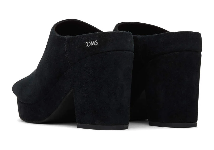 Florence Black Suede Heel - Southern Belle Boutique