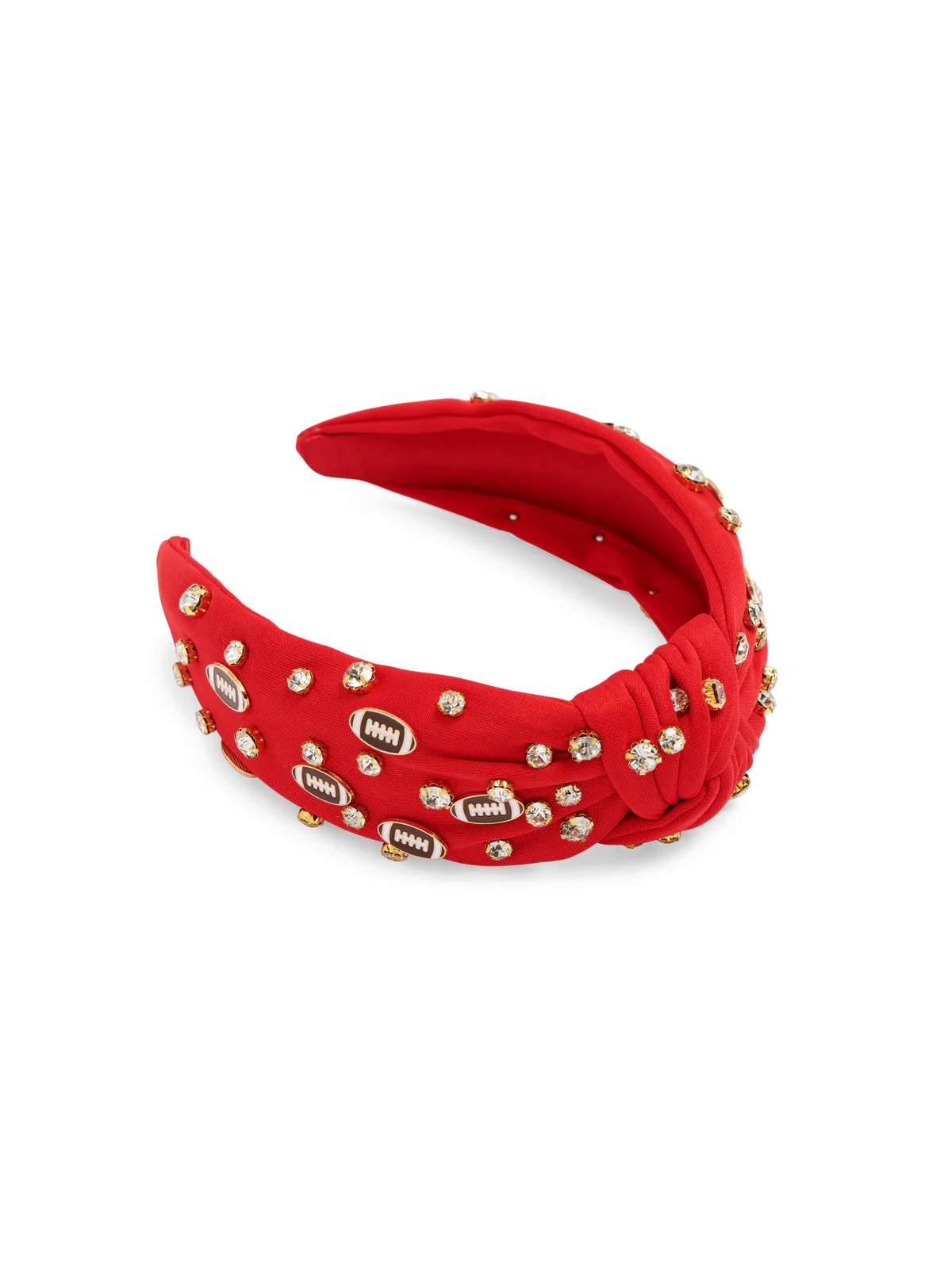 Game Day Charms Knotted Headband - Red - Southern Belle Boutique