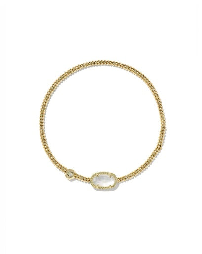 Grayson Stretch Bracelet - Gold Ivory Mother of Pearl - Southern Belle Boutique