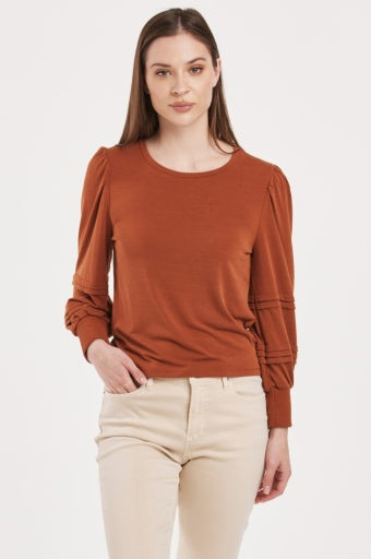Anika Top - Roasted Pecan - Southern Belle Boutique
