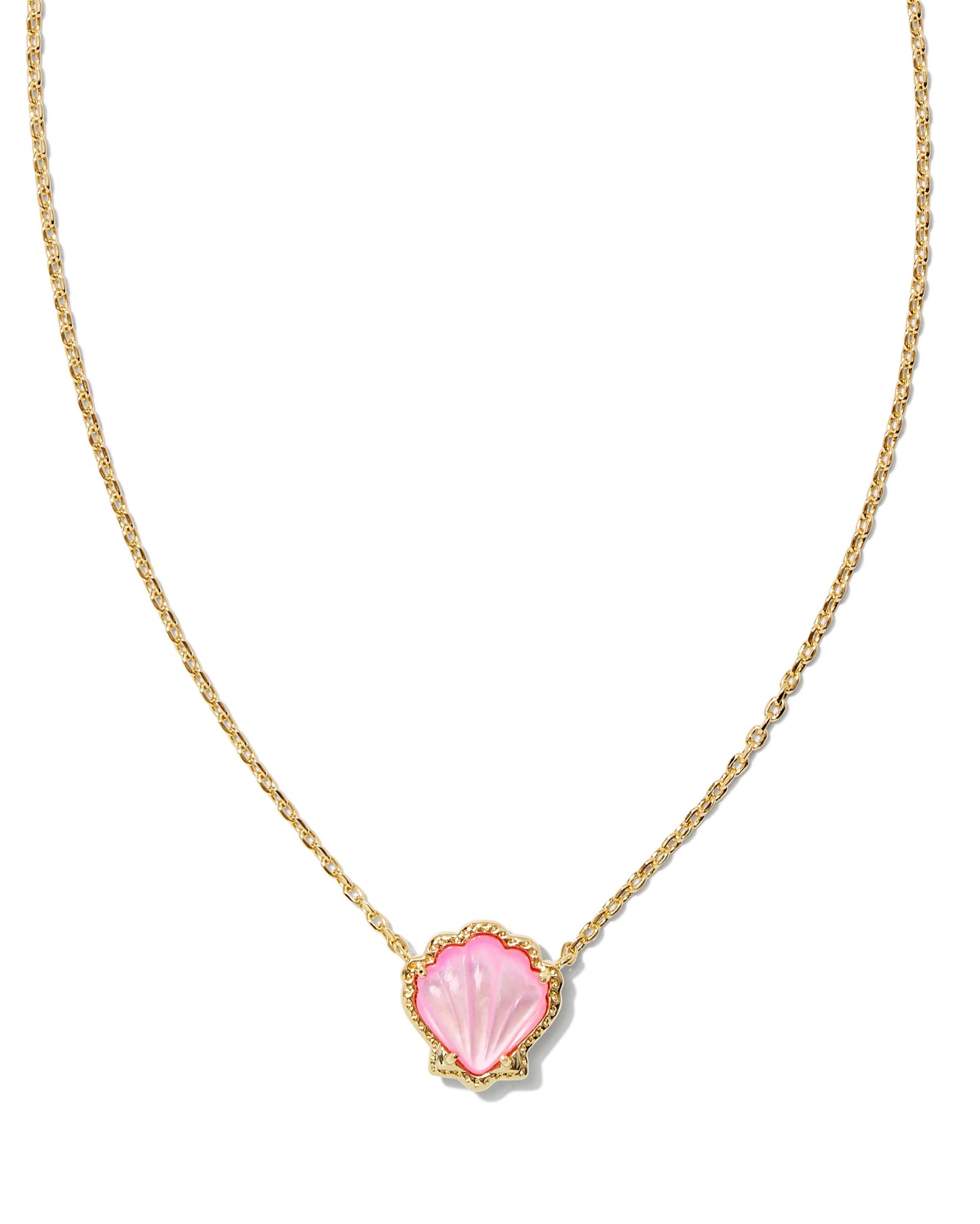 Brynne Shell Short Pendant Necklace - Gold Blush Ivory Mother Of Pearl - Southern Belle Boutique
