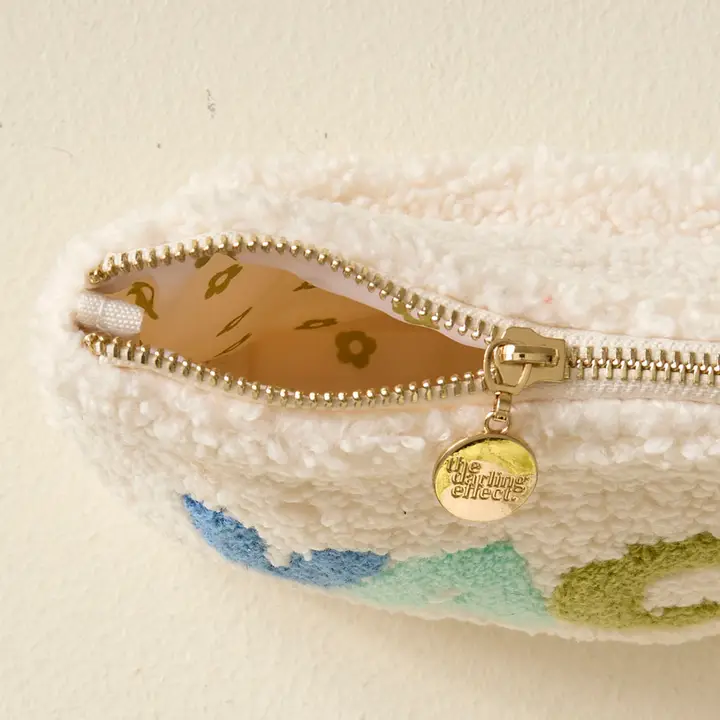Cream Teddy Pouch - Vacay - Southern Belle Boutique