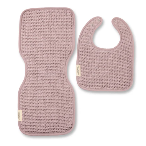 Reversible Bib + Burp Set Orchid - Southern Belle Boutique