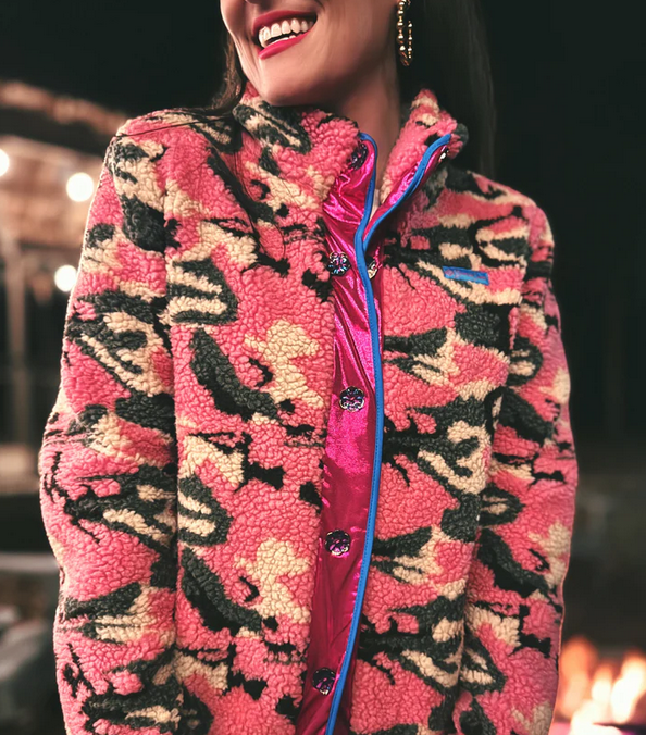 Brianna Cannon Pink Camo Pile Fleece Jacket - Southern Belle Boutique