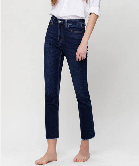High Rise Slim Straight Jean - Growing Light - Southern Belle Boutique