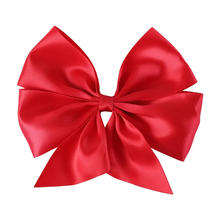 Red Satin Bow Clip - Southern Belle Boutique
