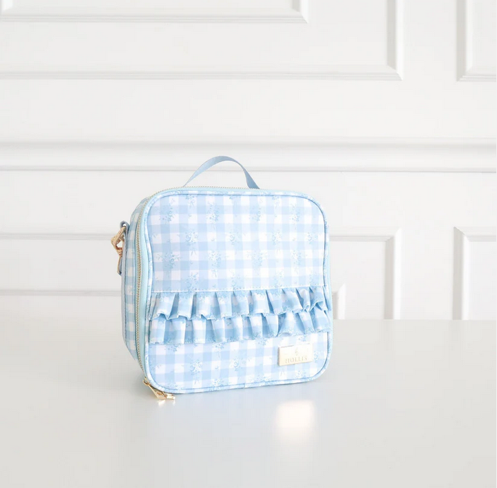 Ruffled Nylon Lunchbox - Blue Floral - Southern Belle Boutique