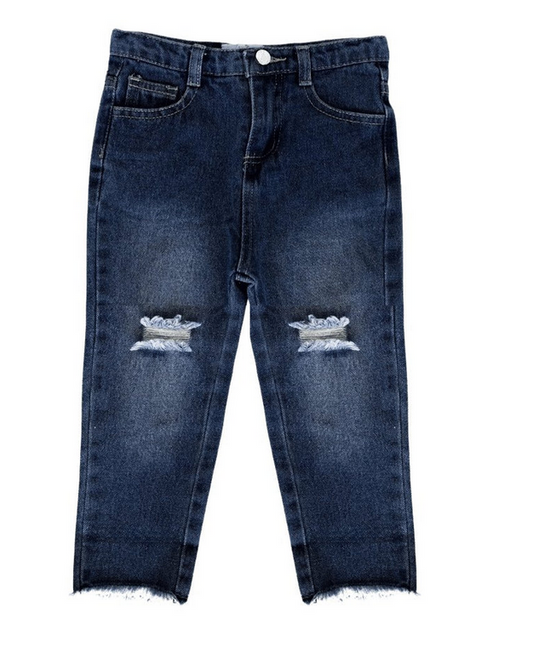 Dove Boyfriend Jeans - Dark Wash - Southern Belle Boutique