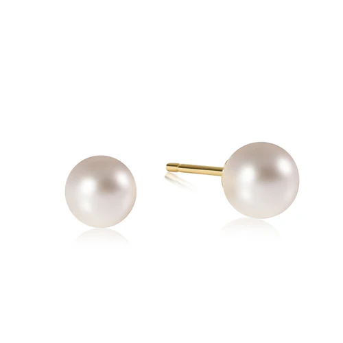 Classic 8mm Ball Stud - Pearl - Southern Belle Boutique