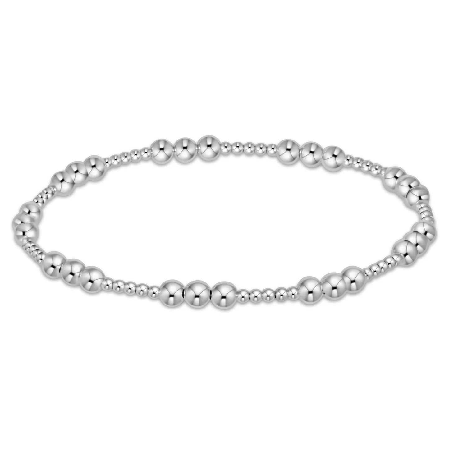 Classic Joy Pattern 4mm Bead Bracelet - Sterling - Southern Belle Boutique