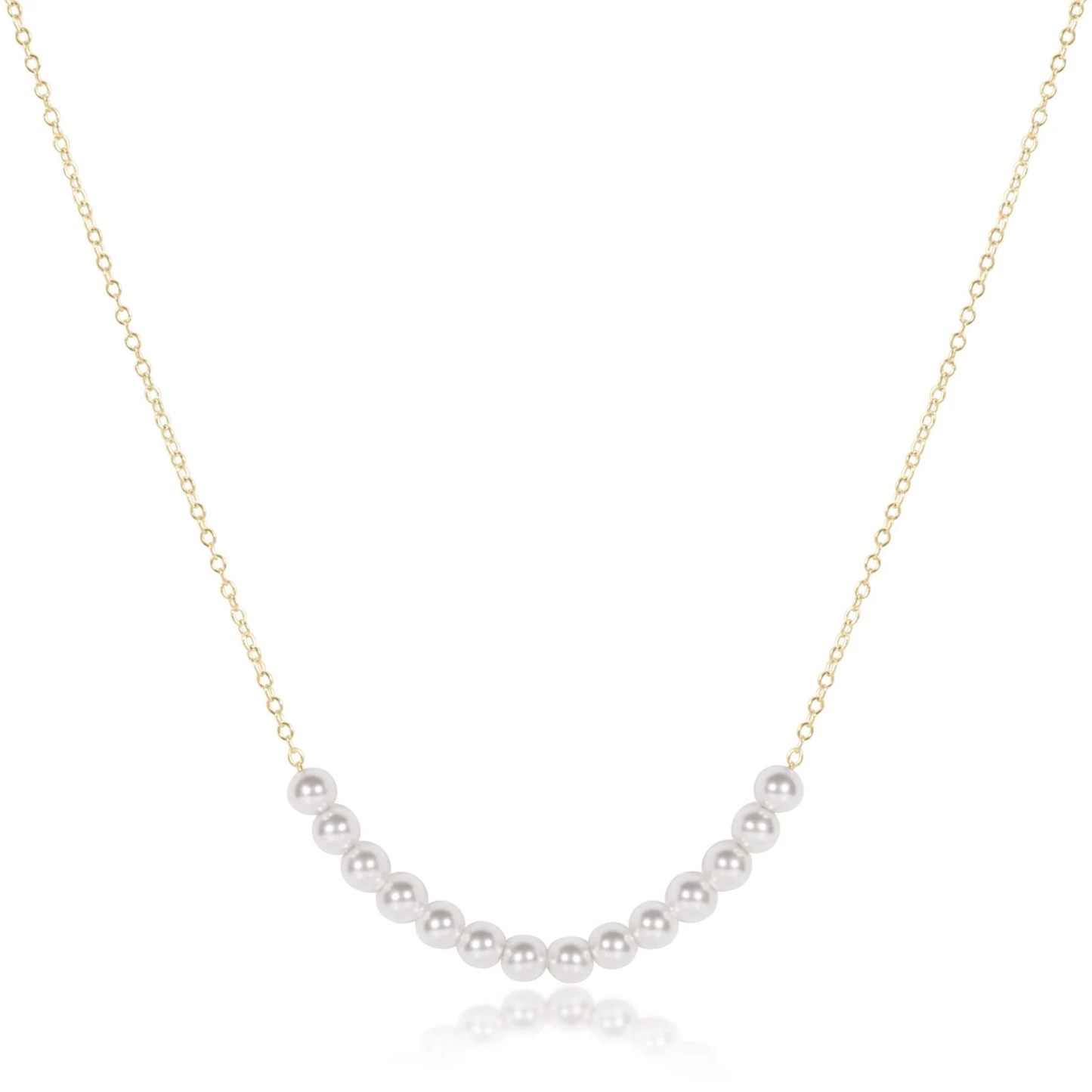 16" Necklace Gold - Beaded Bliss Pearl - Southern Belle Boutique