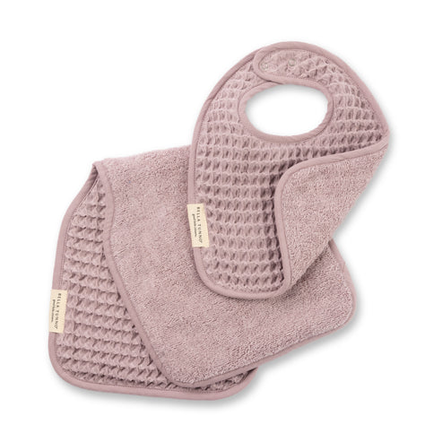 Reversible Bib + Burp Set Orchid - Southern Belle Boutique