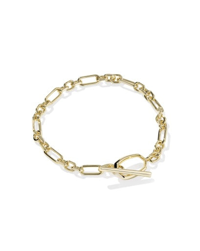 Sylvia Metal Link And Chain Bracelet Gold - Southern Belle Boutique
